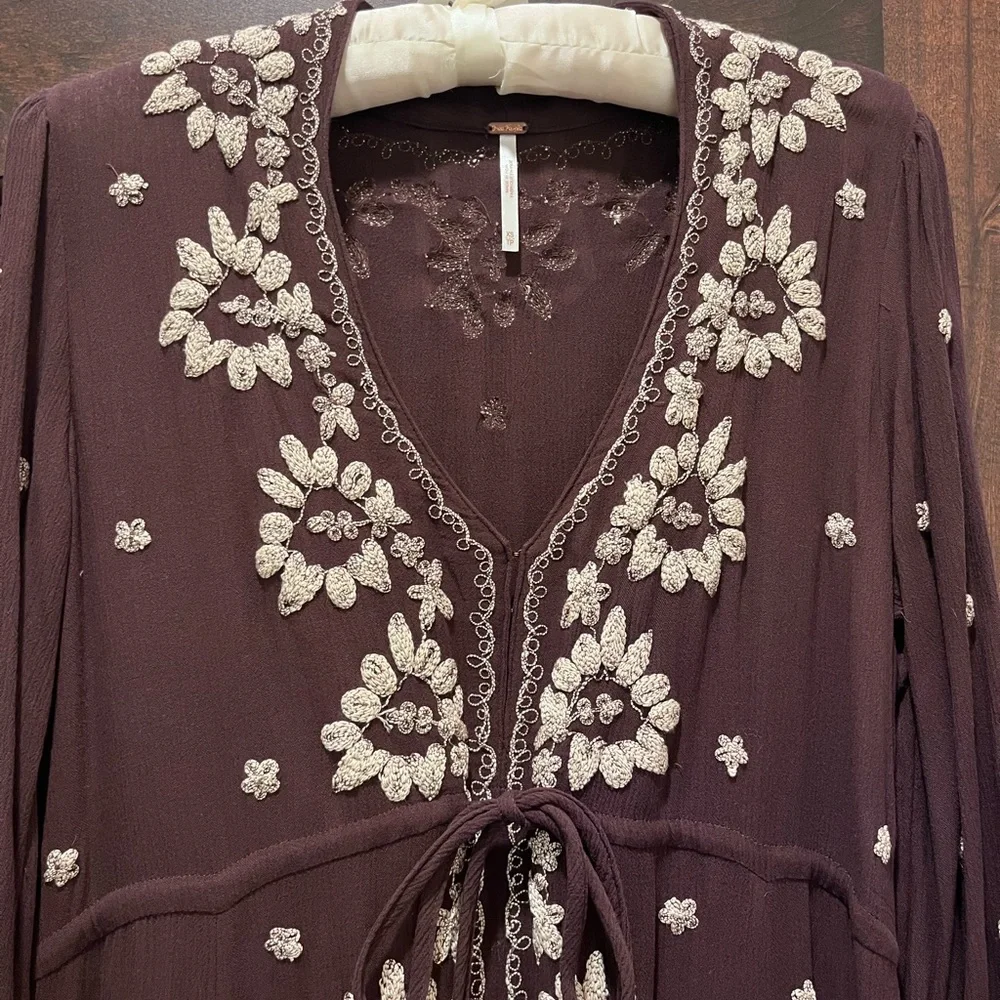 Free People Embroidered Fable Midi Dress - Picture 2 of 4